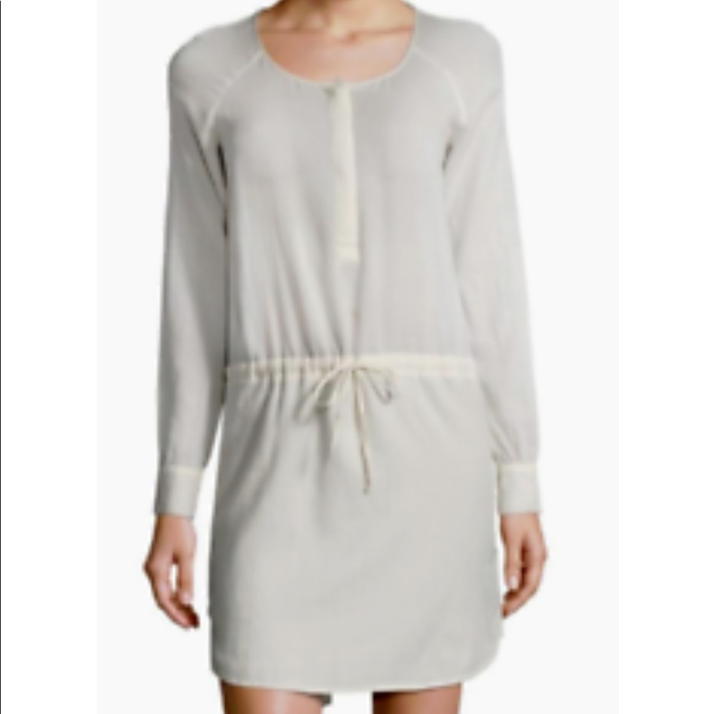 James Peres sun crepe drawstring dress